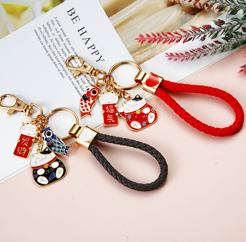 Cute Color Block Alloy Women's Keychain display picture 2