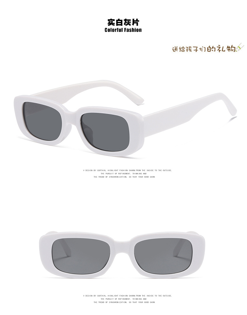 Quadratische Kinder Sonnenbrille Neue Jungen Und Mädchen Mode Baby Sonnenbrille Uv-schutz Sonnencreme display picture 7