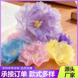 仿真牡丹纱花拍照道具网红仿真芍药纱花婚庆布景商场装饰手工花