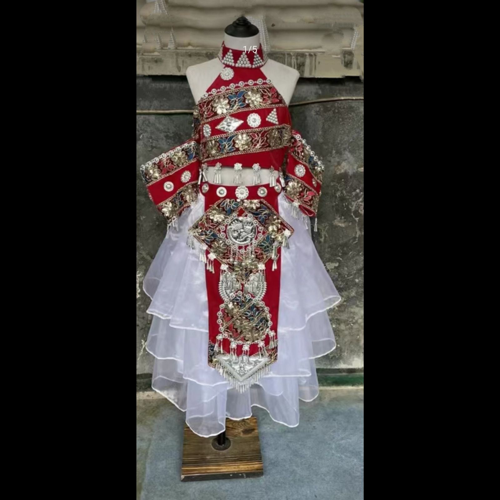 스타일 6 서스펜더 + 스커트 + 리본