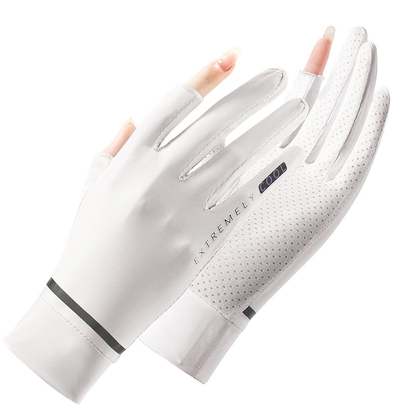 Verano de las nuevas mujeres fresco ligero transpirable protección solar guantes conducción deportes al aire libre pantalla táctil delgada