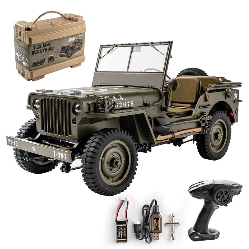 FMS車モデル1:12ウィリスWillysリモコン自動車オフロード電動RC登山車シミュレーションモデル装飾品|undefined