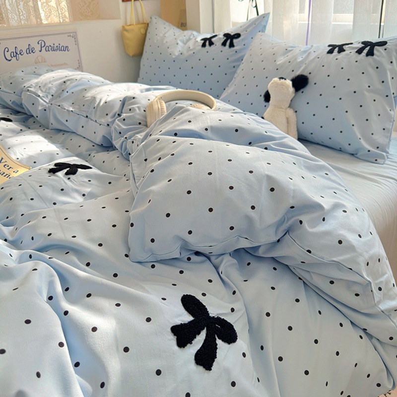 리본 - 도트 블루