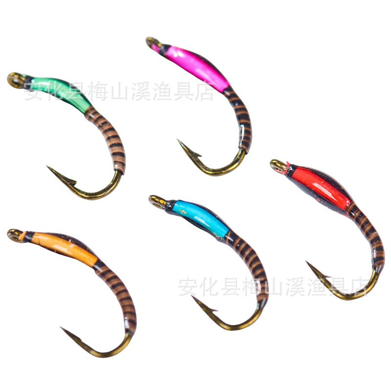 Meishan Mosquito Nymph Fly Hook Bionic Lure 5