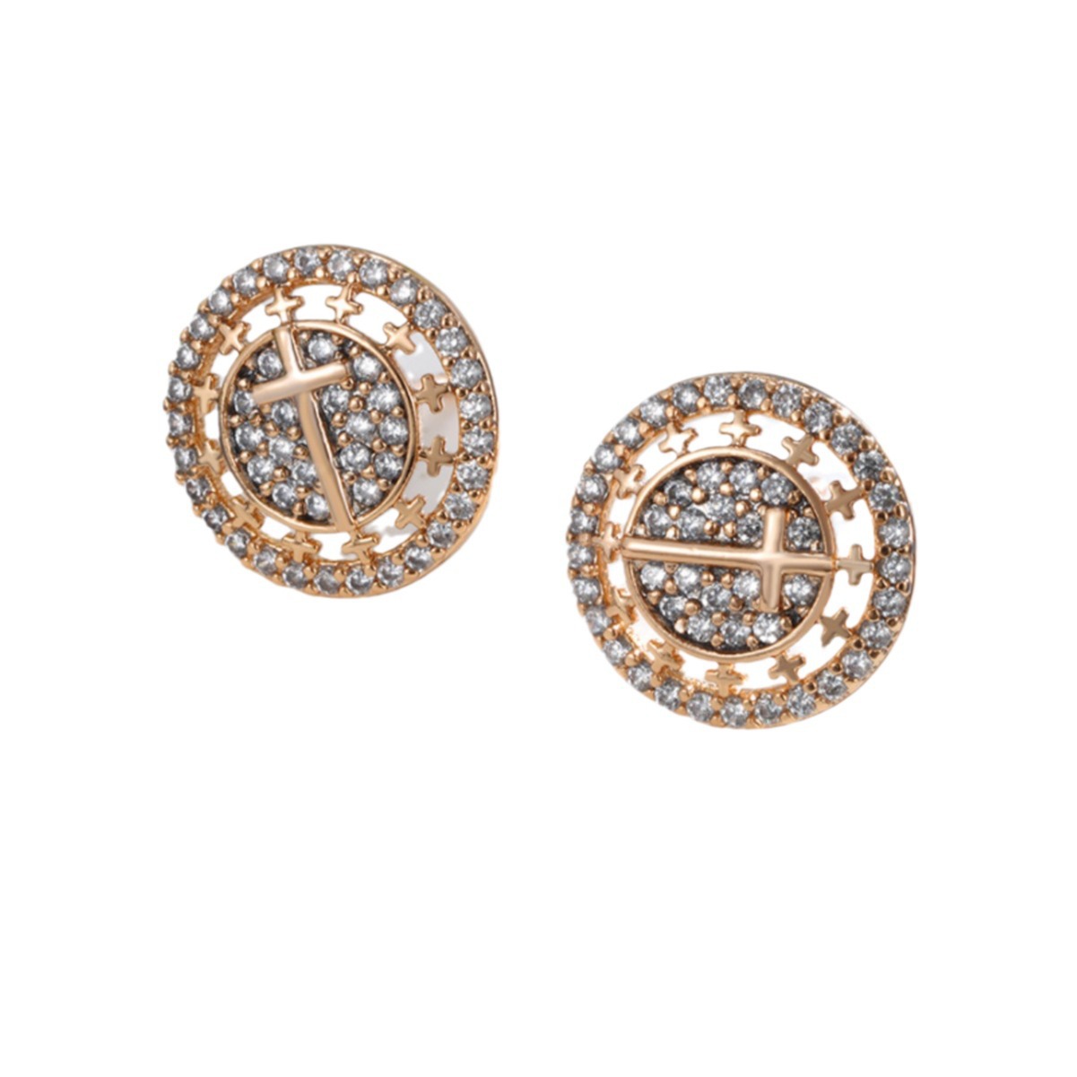 Xuping joyas de moda geométrica aretes de estrellas redondas nicho de diseño europeo y americano nicho de diseño de aretes