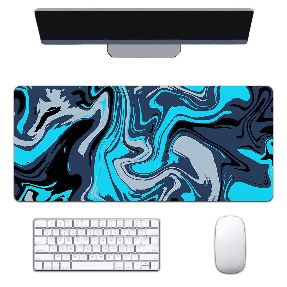 Mapa de calor transfronterizo extra-grande juego engrosado Oficina abstracto viento fluido colorido expansión corrugado mouse pad patrón personalizable