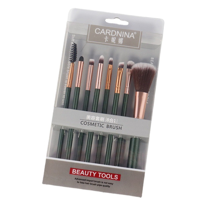Exquisito cepillo de maquillaje de 8 piezas cepillo de base para principiantes cepillo suelto cepillo de sombra de ojos cepillo de belleza cepillo corrector herramientas de belleza