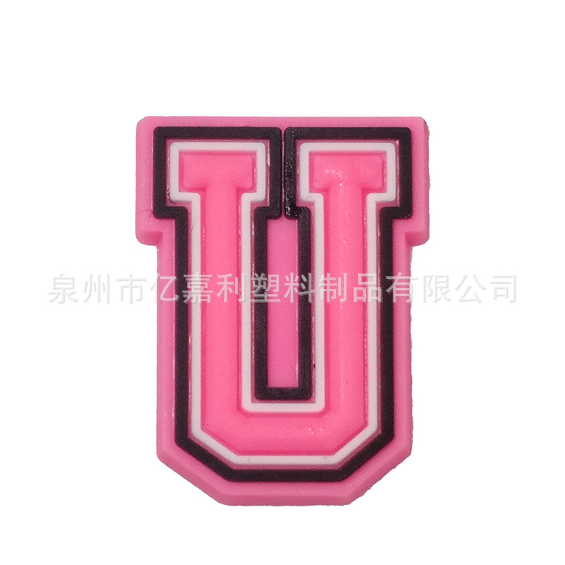 Rosa carta serie agujero zapatos Accesorios agujero zapatos DIY zapatos desmontables flor zapato hebilla al por mayor