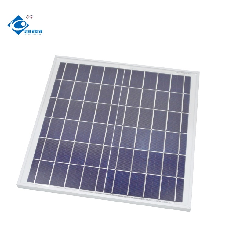 志旺新能源 6V多晶铝框玻璃层压太阳能板3A大电流18W移动光伏发电