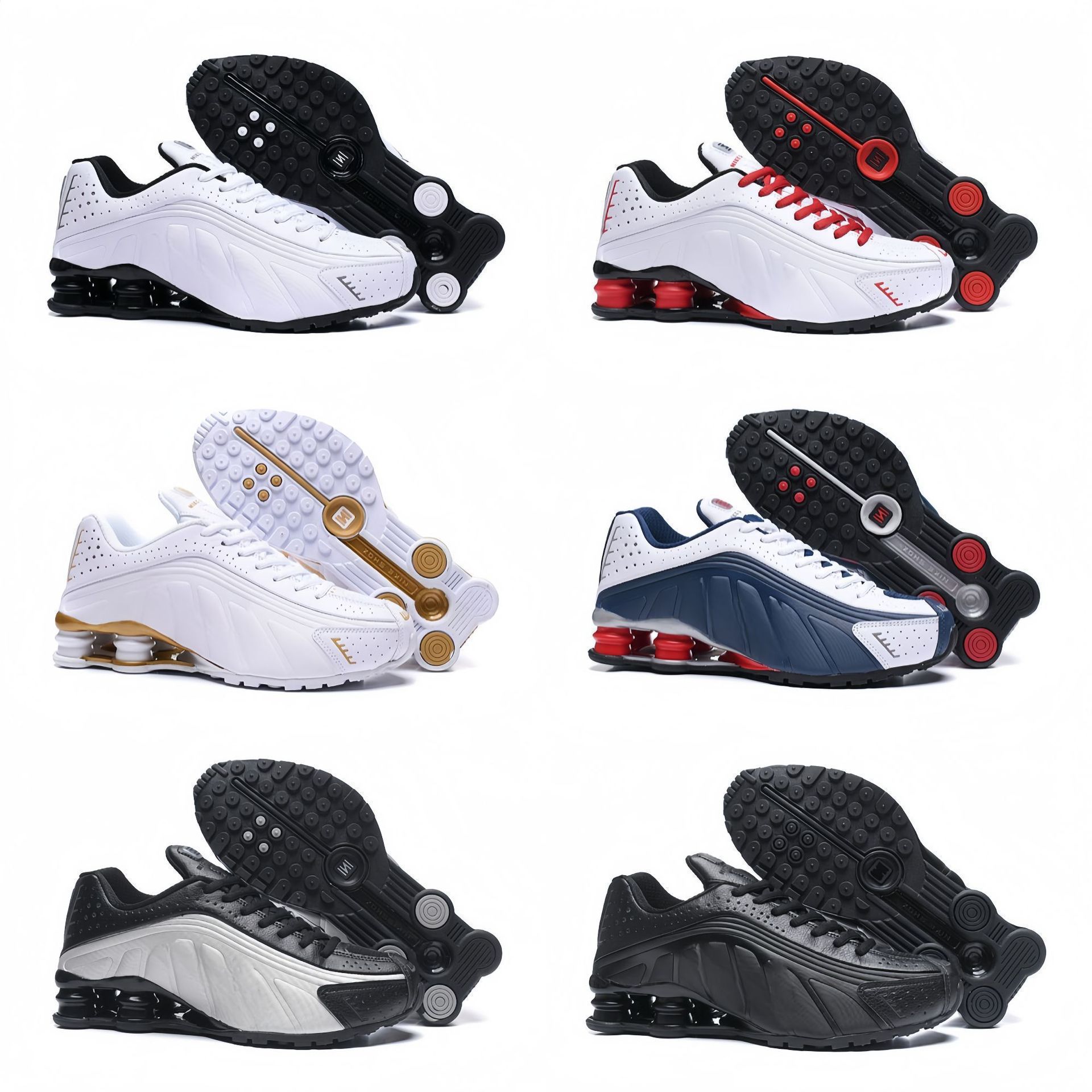 Men's Sports Shoes Air Cushion Shoes Women's Shoxr4 Neymar Joint Colorful Air Column Running Shoes Men's Shoes Cross-Border