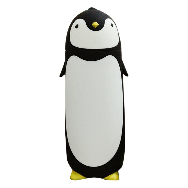 Botella de Agua de Dibujos Animados Creativa de Alta Calidad Transfronteriza, Linda Taza de Pingüino para Estudiantes, Botella de Agua de Vidrio Aislada de Doble Capa