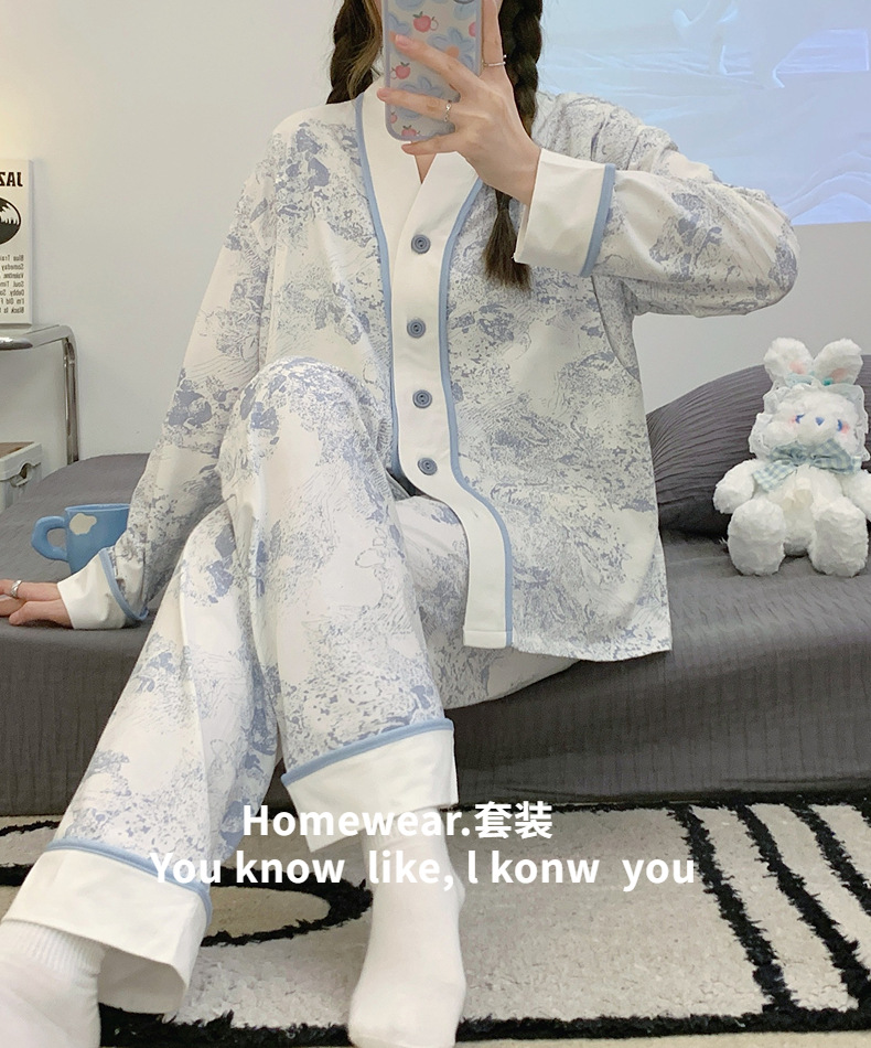 月子服春秋纯棉产后孕妇睡衣夏季薄款89月份10产妇哺乳衣喂奶套11详情7