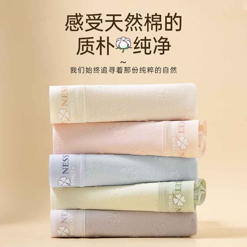 Bragas de algodón con entrepierna alargada ~ A calzoncillos de cintura media de algodón para niñas 10A entrepierna antibacteriana entrepierna de algodón entrepierna transpirable para mujer