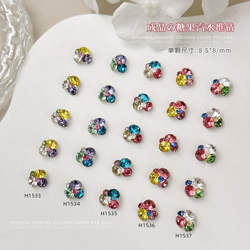 Trendy Internet-Famous Mini Stacked Candy-Colored Super Shiny Nail Art Rhinestone Decorations Trendy Internet-Famous Mini Stacked Candy-Colored Super Shiny Nail Art Rhinestone Decorations