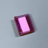Transparent rose red flip book + 1x2 white glossy board, brown back cover