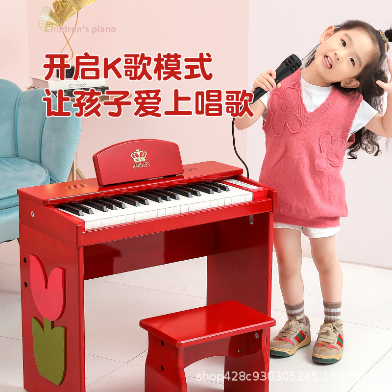 Piano, wooden toy, synthesizer for beginners, 37 keys, Birthday gift
