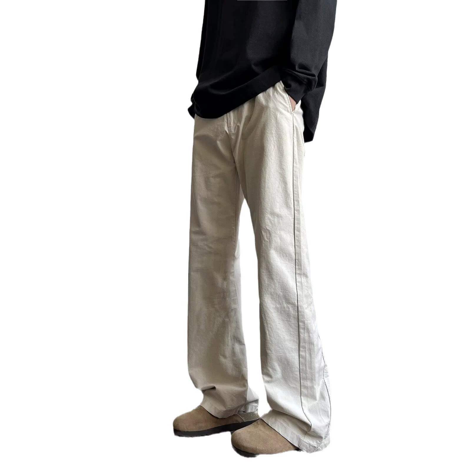 Ретро джинсы, трендовые брюки для отдыха, свободный прямой крой