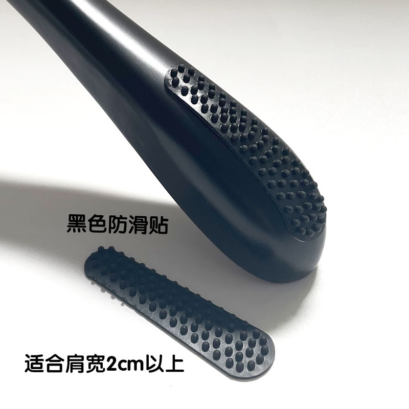 Tienda de ropa percha cubierta antideslizante especial almohadilla de cuero de silicona transparente negro sólido percha de ropa de plástico de madera pantalones clip de rack