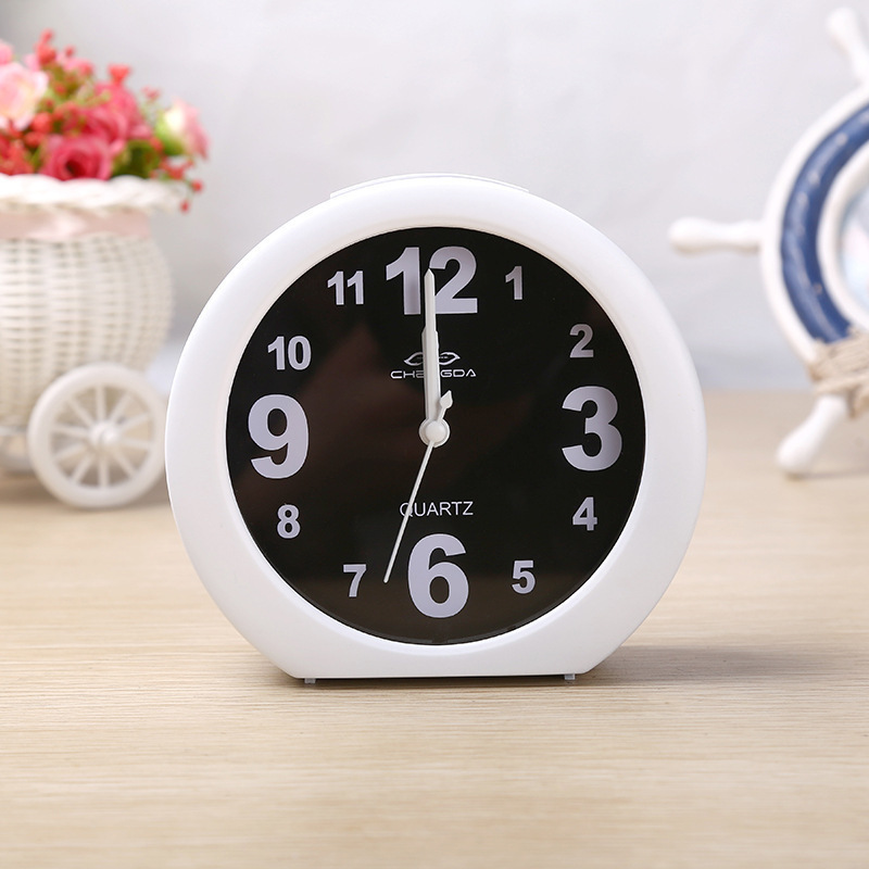 Simple Alarm Clock with Music Chime, Dual-Tone Clock, Silent Scanning Music Clock for Students, Model 8821 Square, 8822 Round