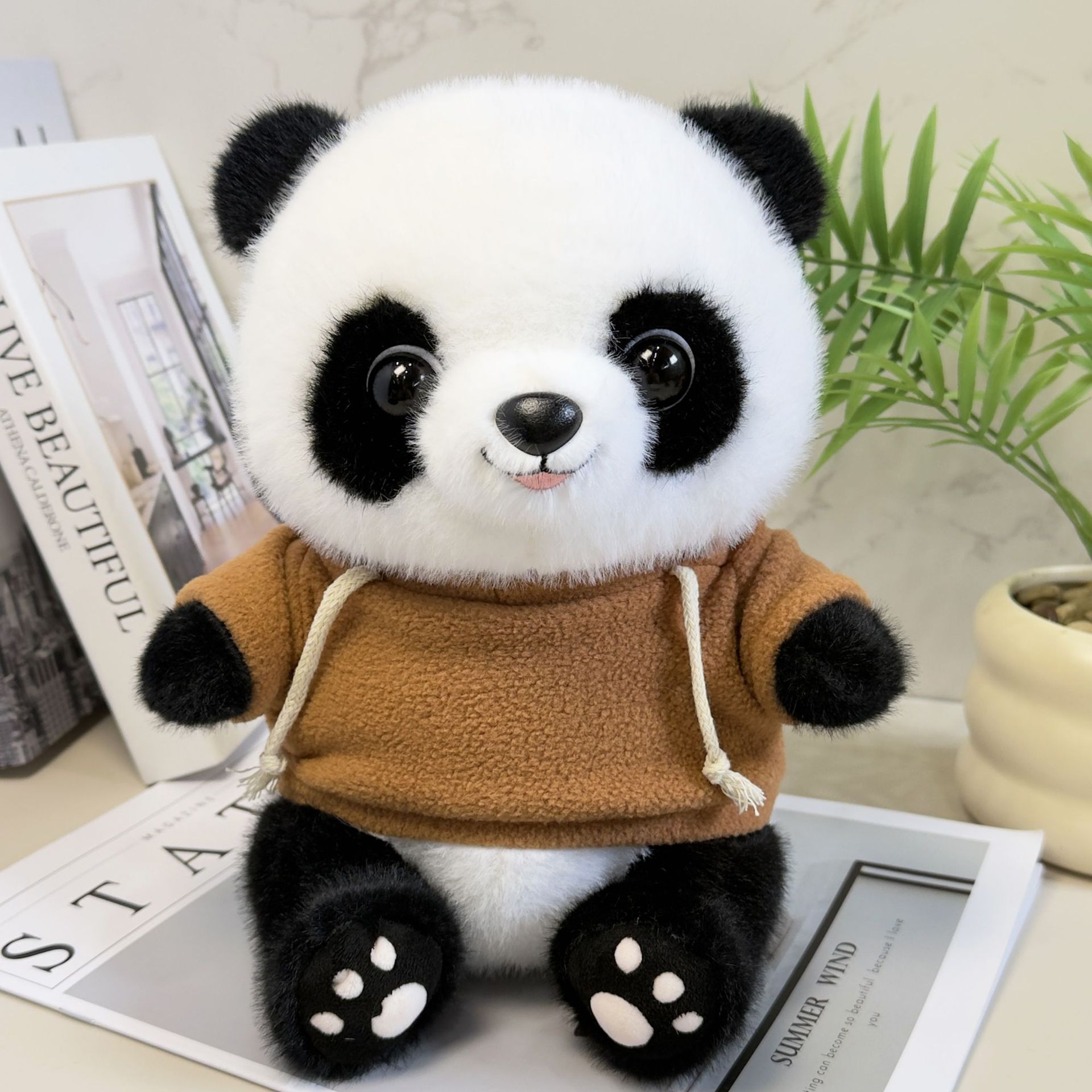 Cute tesoro nacional panda muñeca muñeca de peluche muñeca panda muñeca Chengdu logotipo de la empresa de impresión de recuerdos
