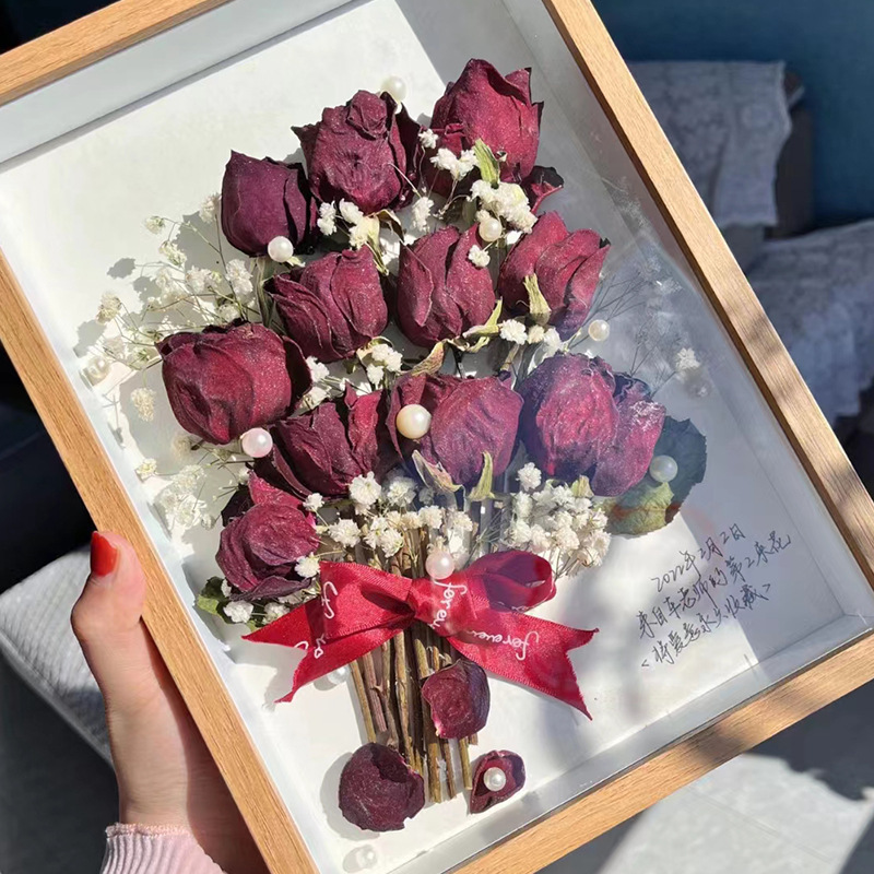 Dried Flower Photo Frame DIY Material Table Eternal Flower Handmade Gift Flower Picture Frame Graduation Specimen Gift for Teacher Dried Flower Photo Frame DIY Material Table Eternal Flower Handmade Gift Flower Picture Frame Graduation Specimen Gift for Teacher