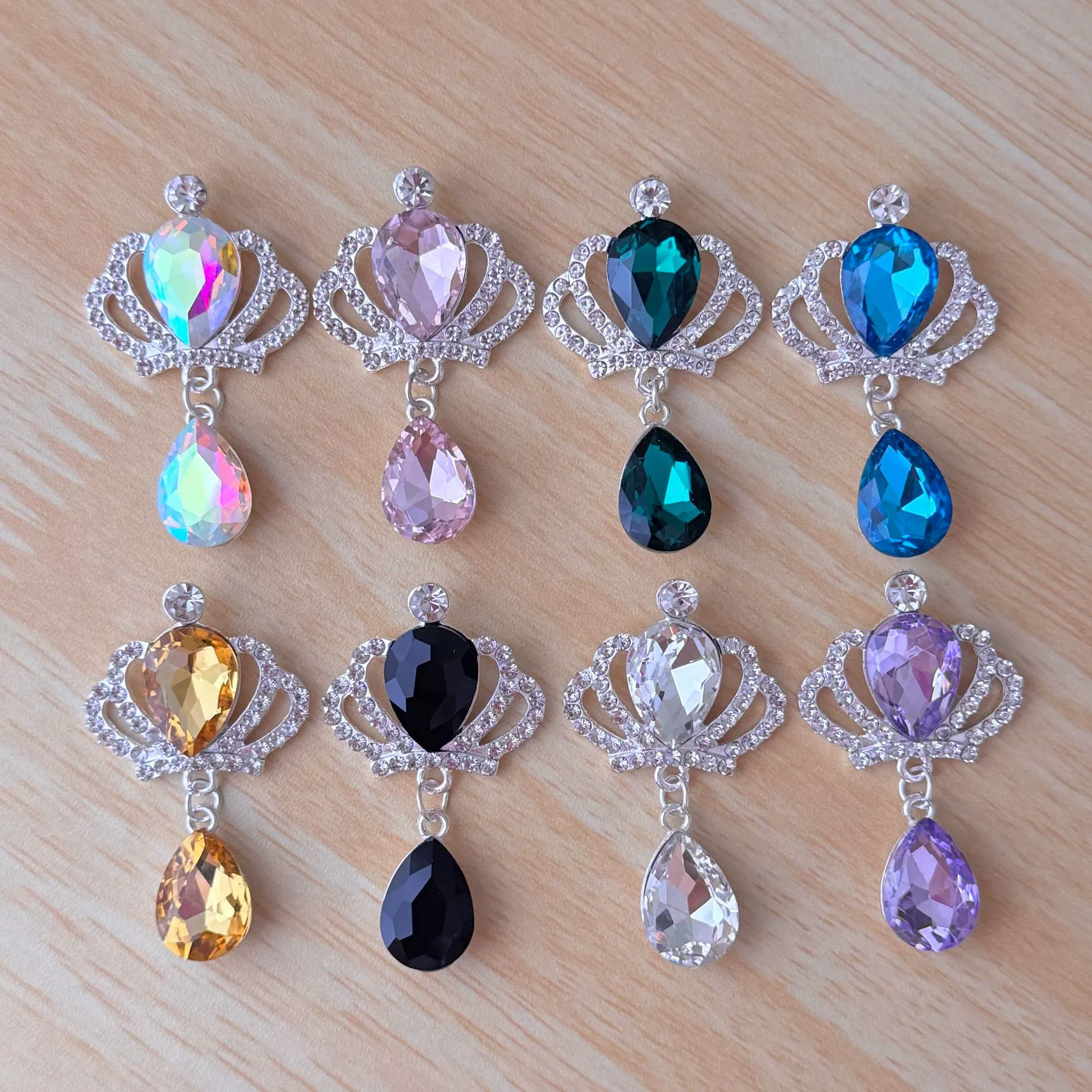 52*32MM KC золотой корона Корона с бриллиантовыми пряжками Diy сплав цветочный диск для мобильного телефона аксессуары для волос