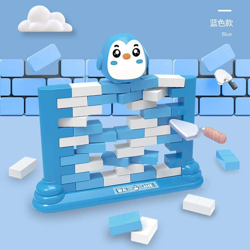 Tabletop Interactive Game, Early Education Toy, Mini Wall Push Blocks, Penguin/Frog/Chicken