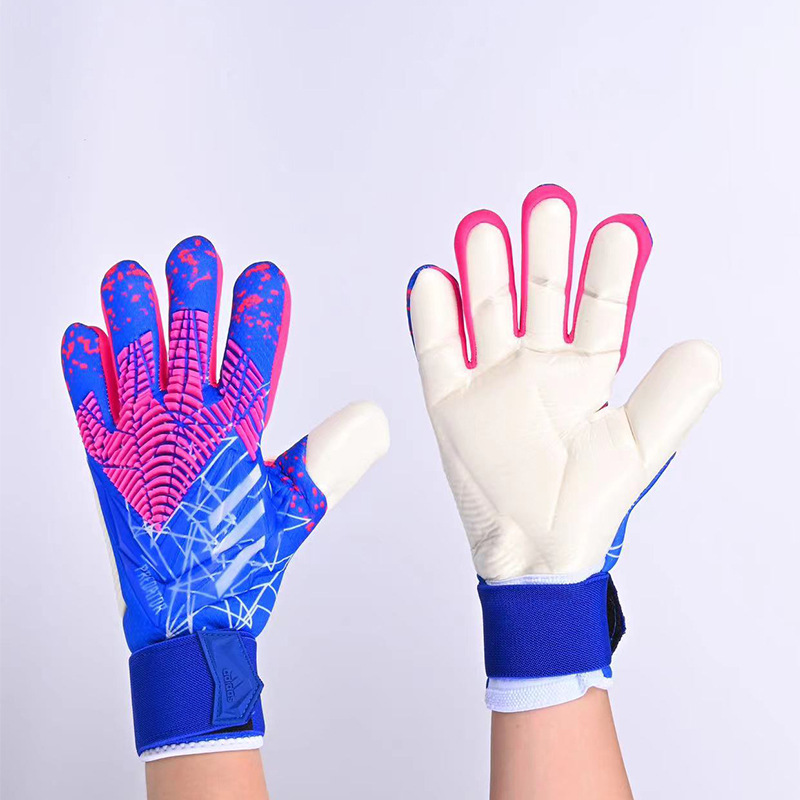 Guantes de portero de fútbol, guantes de látex antideslizantes gruesos para adultos y niños, guantes protectores de entrenamiento de fútbol