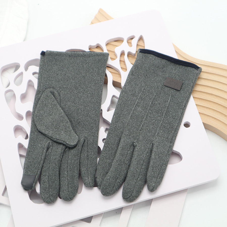 남성용 라벨링 3가닥 실 그레이