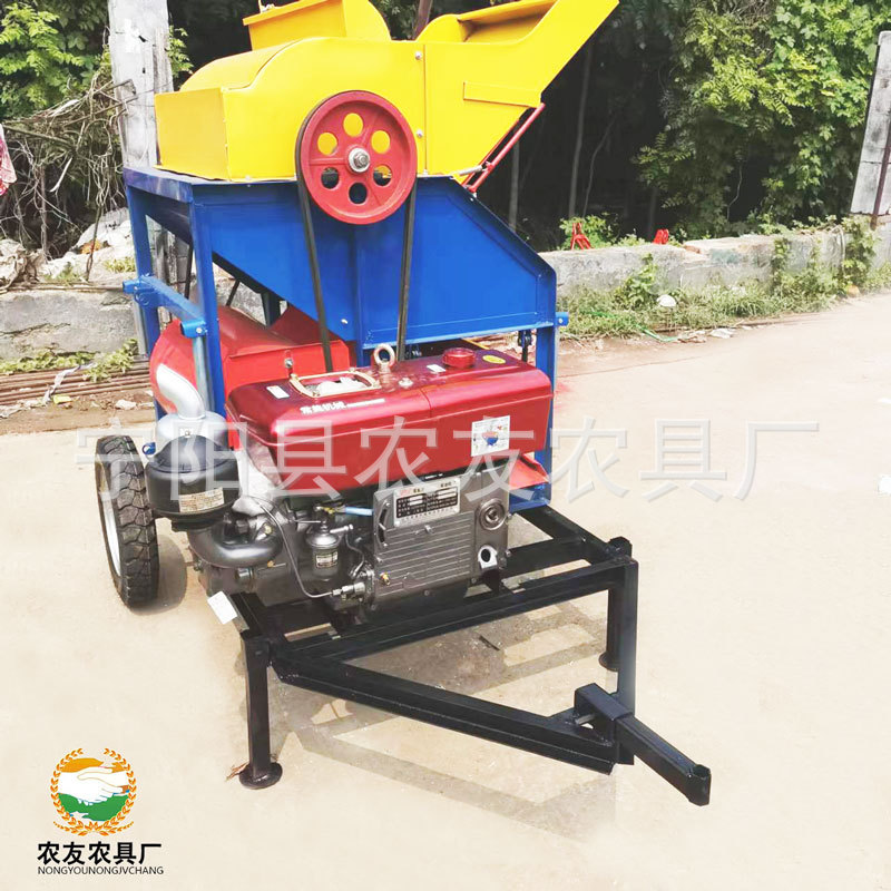 打果子机400型干式花生摘果机柴电两用农用花生秧果分离机脱果机