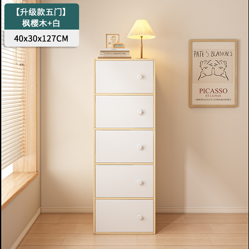 Estante de libros estante de piso sala de estar armario de libros armario de almacenamiento integrado contra la pared almacenamiento doméstico con puerta armario de exhibición a prueba de polvo