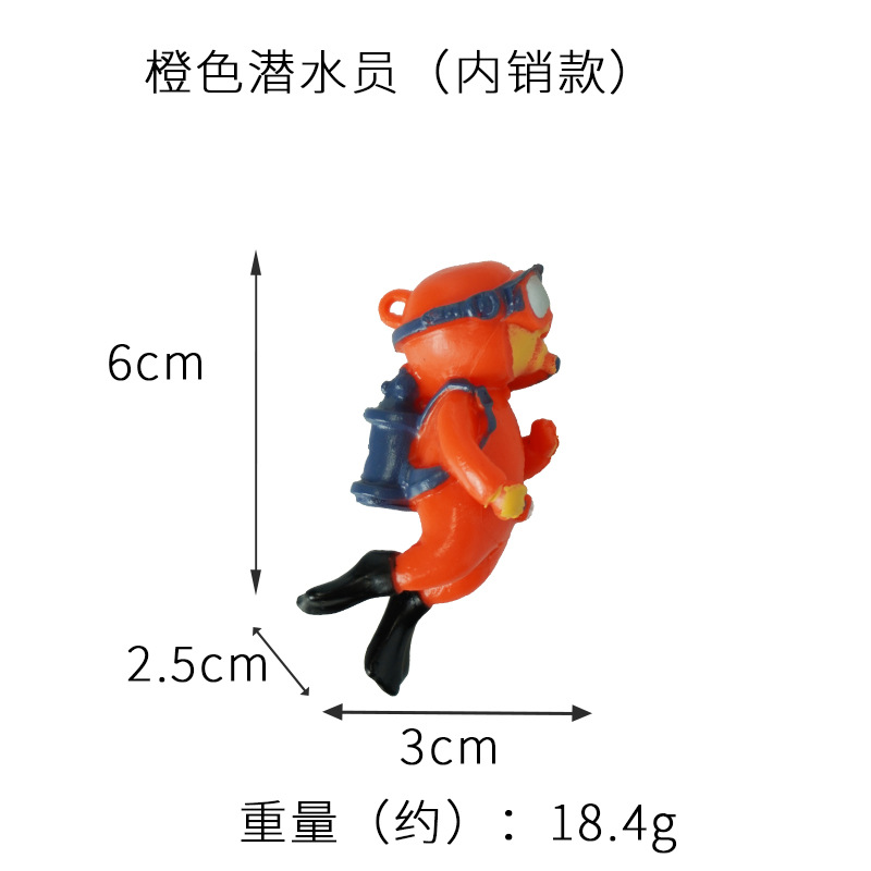 Naranja azul gordo buzo spot al por mayor acuario ornamental pecera flotante decoración de paisajismo océano hombre rana