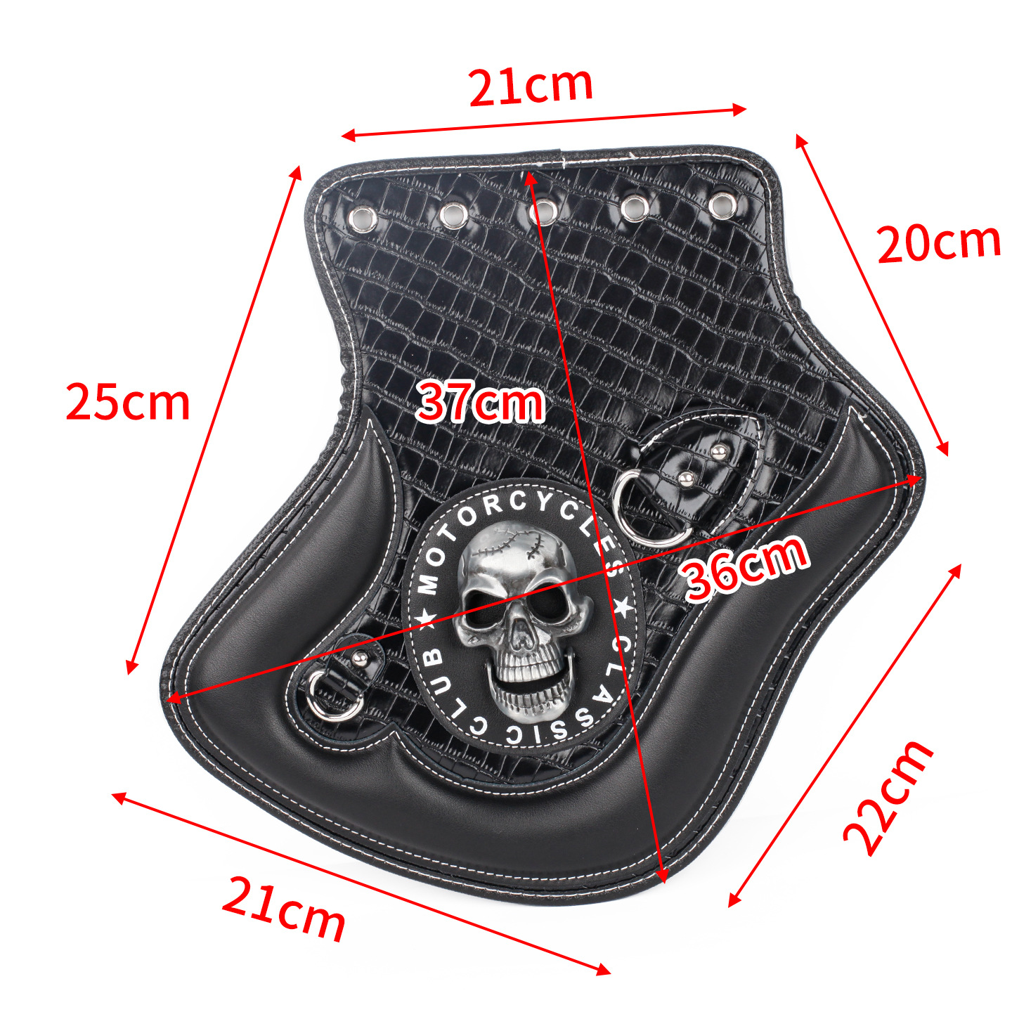 Cross-Border Hot-Selling Motorcycle Engine Heat Insulation Pad, Retro Universal Cruiser Motorcycle Leather Crocodile Pattern Heat Insulation Pad