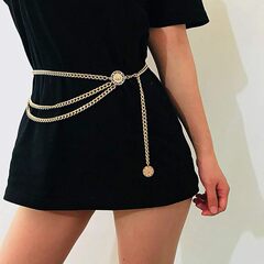 ヨーロッパとアメリカのクロスボーダージュエリーレトロ多層金属ウエストチェーン女性の装飾パンクチェーン多用途パンツチェーンアクセサリー卸売