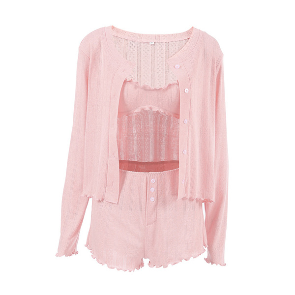 summer knitted fuchsia long-sleeve