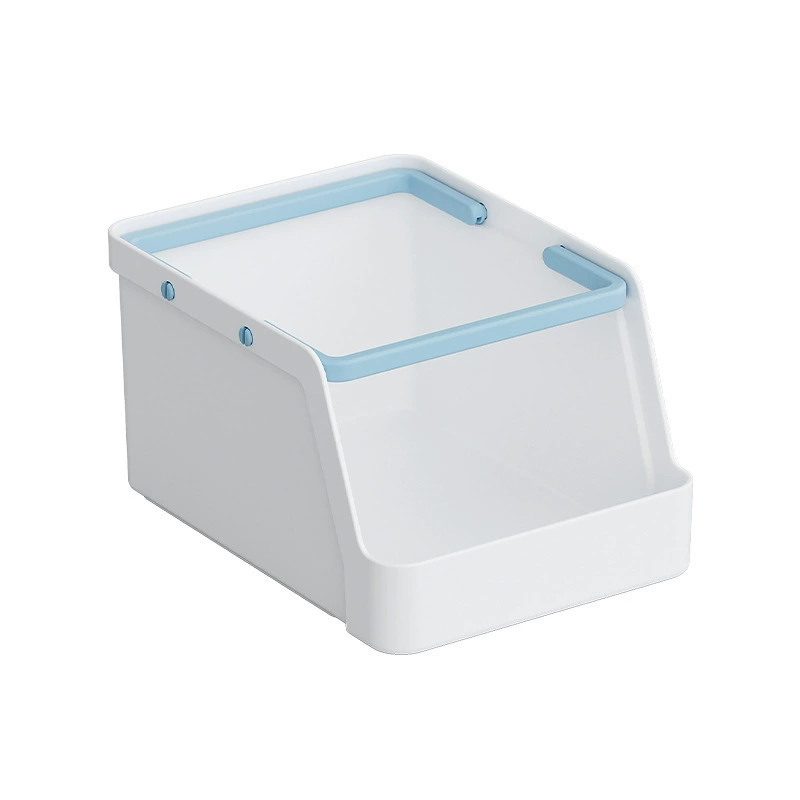 Table Storage Box, Desk Organizer with Handle — Pens & Stationery Holder, Stackable (20×12×11 cm)