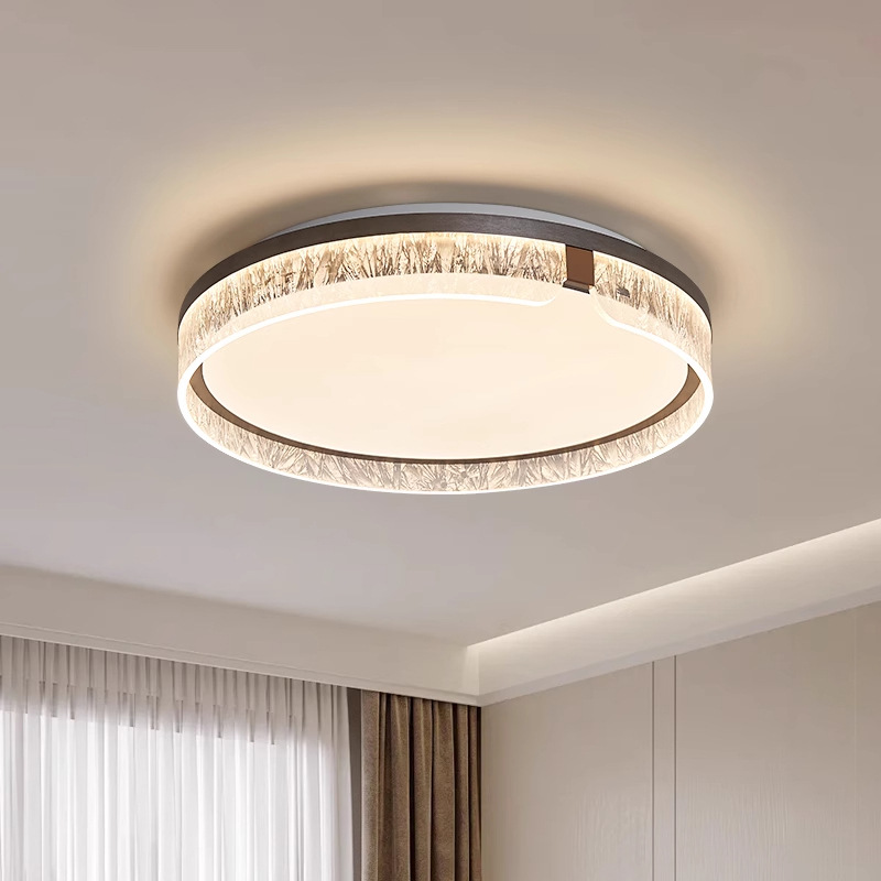 Italiano minimalista luces de sala de estar de alto nivel rectangular atmósfera doméstica diseñador de hielo grietas pasillo dormitorio luz de techo