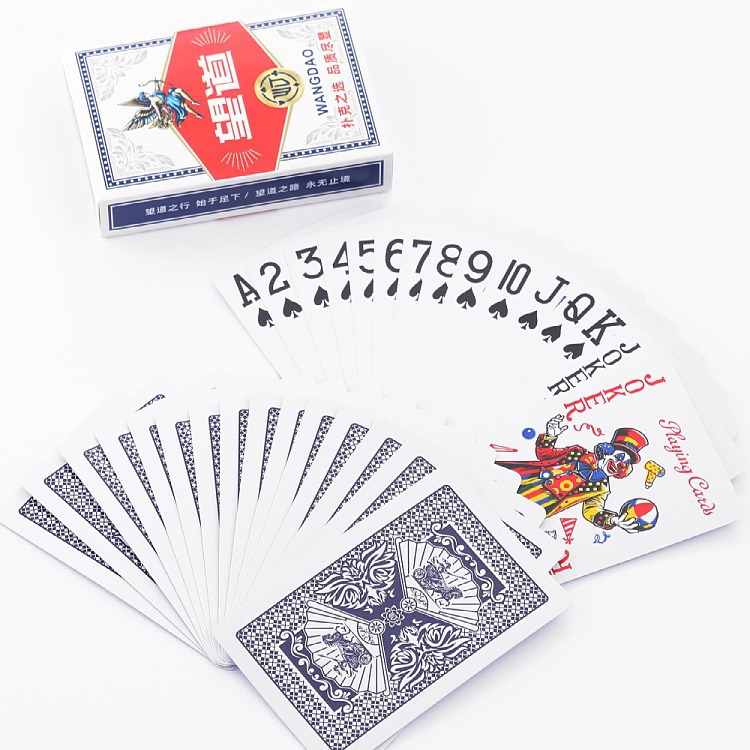 Wangdao 806 poker pescado endurecido impermeable al desgaste doméstico pesca sala de poker con 10 cartas voladoras