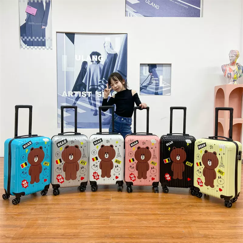 新款20寸卡通拉杆箱万向轮礼品旅行箱登记箱批发儿童行李箱密码箱