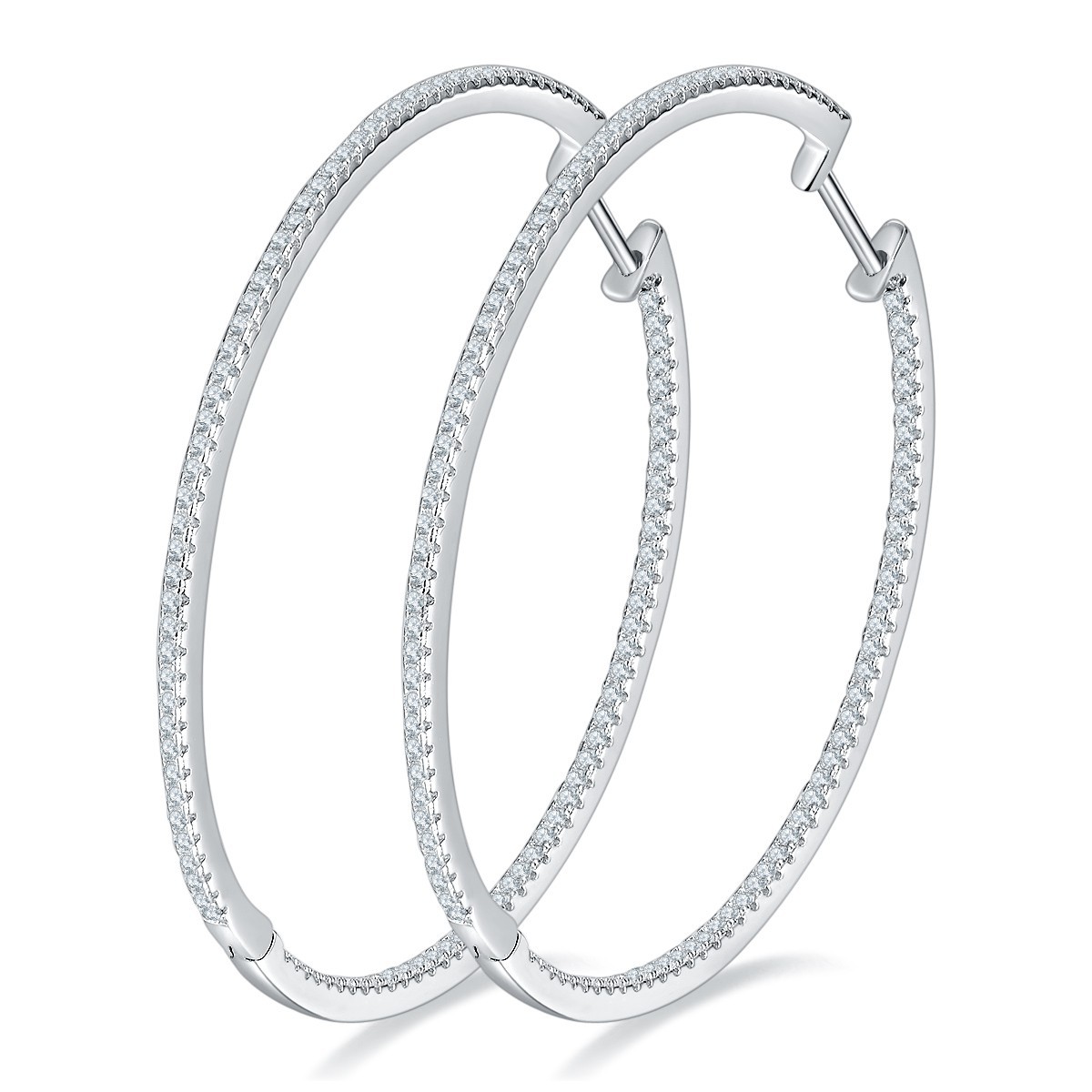 S925 다이아몬드 서클 귀걸이