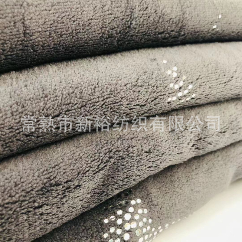 2021新款双面法兰绒布烫金星星烫金法兰绒布家纺家居睡衣毯子面料