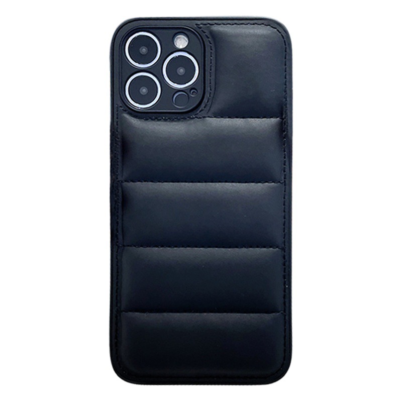 Funda para iPhone 17 estilo chaqueta de plumón, compatible con iPhone 16 Pro Max, sensación de alta gama, diseño simple para iPhone 14, funda protectora anticaídas para iPhone 15.