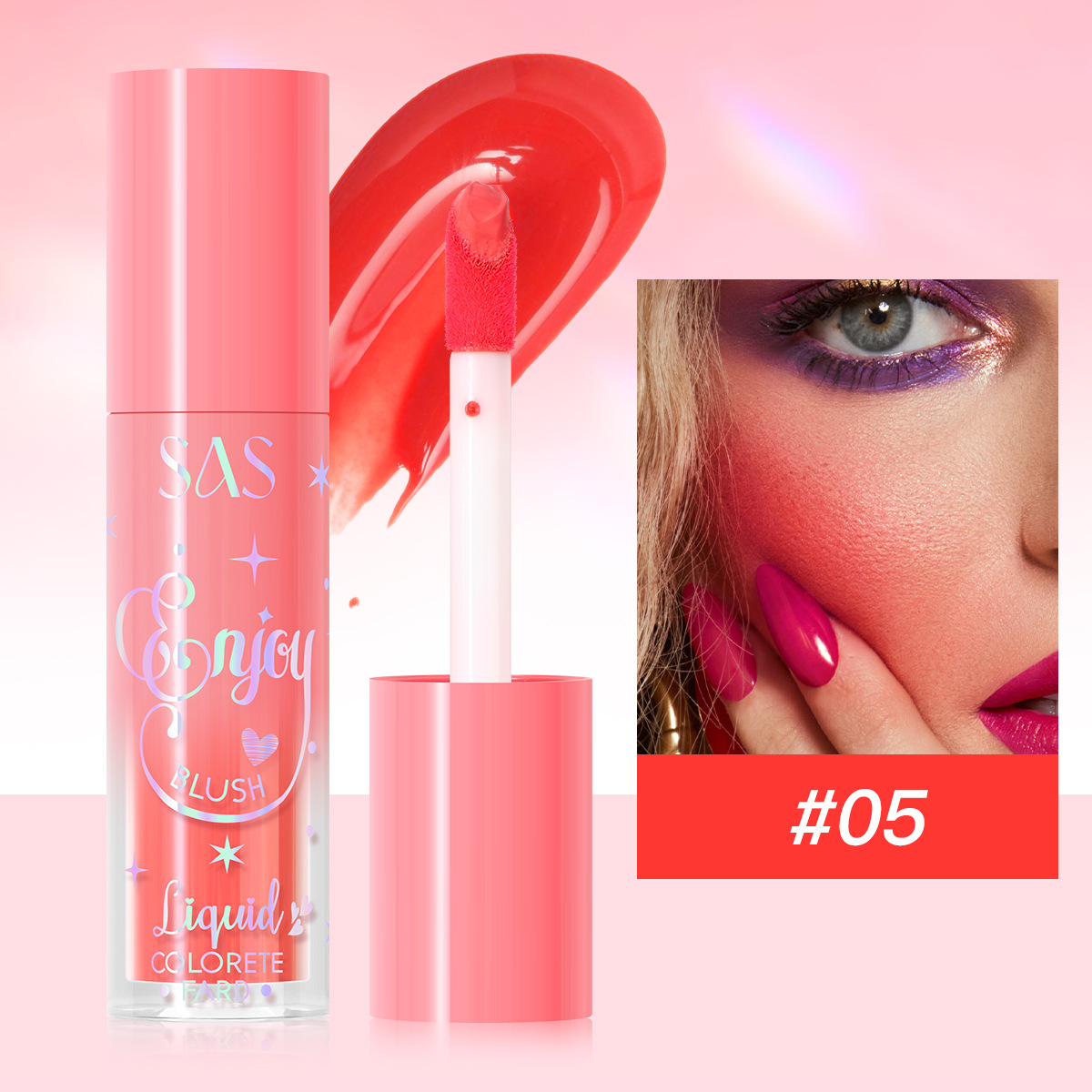 SAS transfronterizo especial maquillaje de belleza venta caliente desarrollo de color impermeable líquido natural blush SAC164