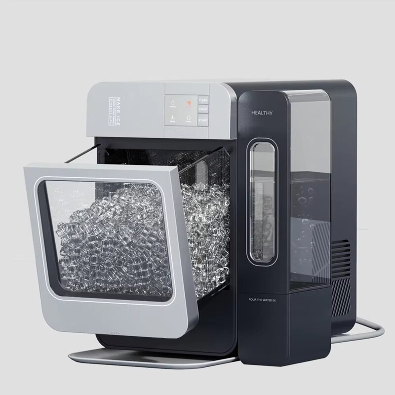 3.4-Liter Large-Capacity Water Tank Ice Block Machine, Countertop Model, with Self-Cleaning Function