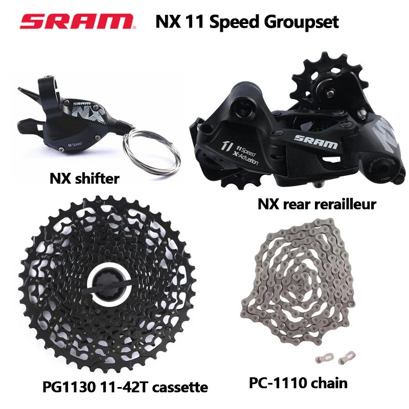 Speedlink Nx Finger Dial Rear Derailleur Flywheel Chain Mountain Bike Transmission 11-Speed Kit Pg1130 Flywheel