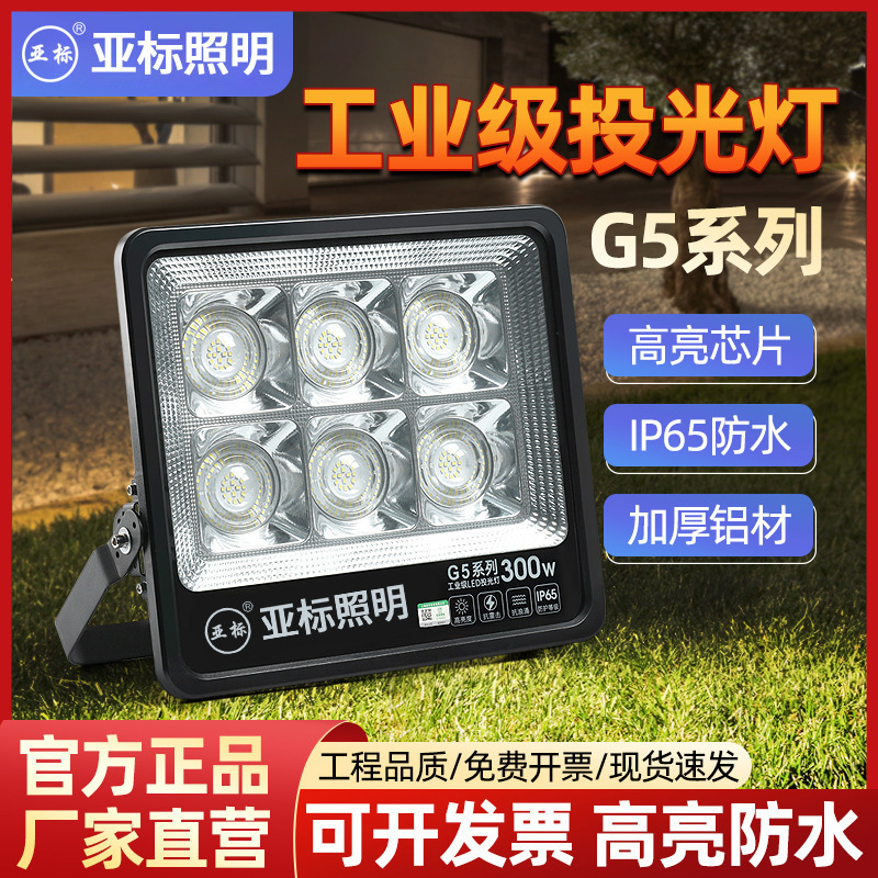 Factory Direct Sales of Asian Standard Led Floodlights, Outdoor Waterproof Aluminum Billboard Courtyard Lights, Floodlights, Spotlights