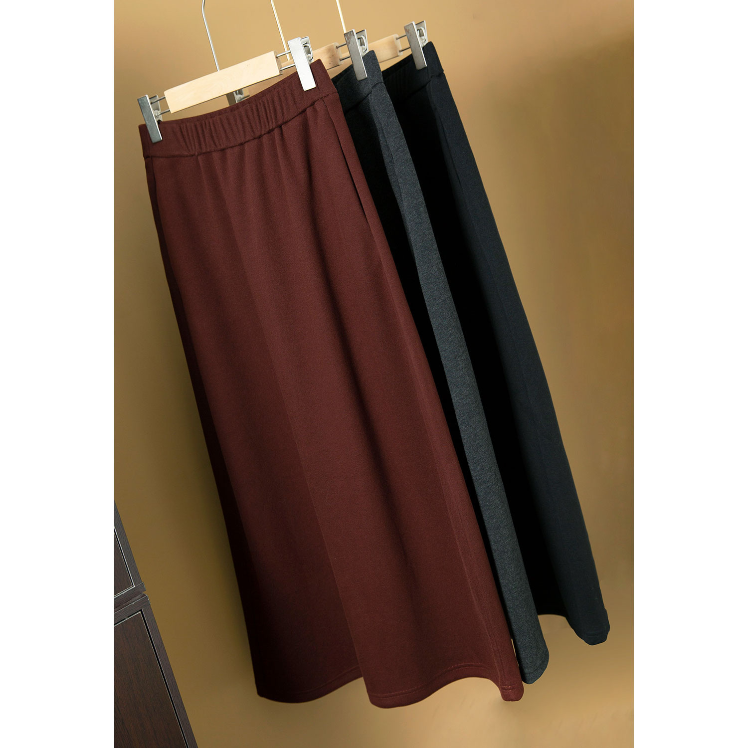 Elegant cashmere keep warm comfortable winter skirt
