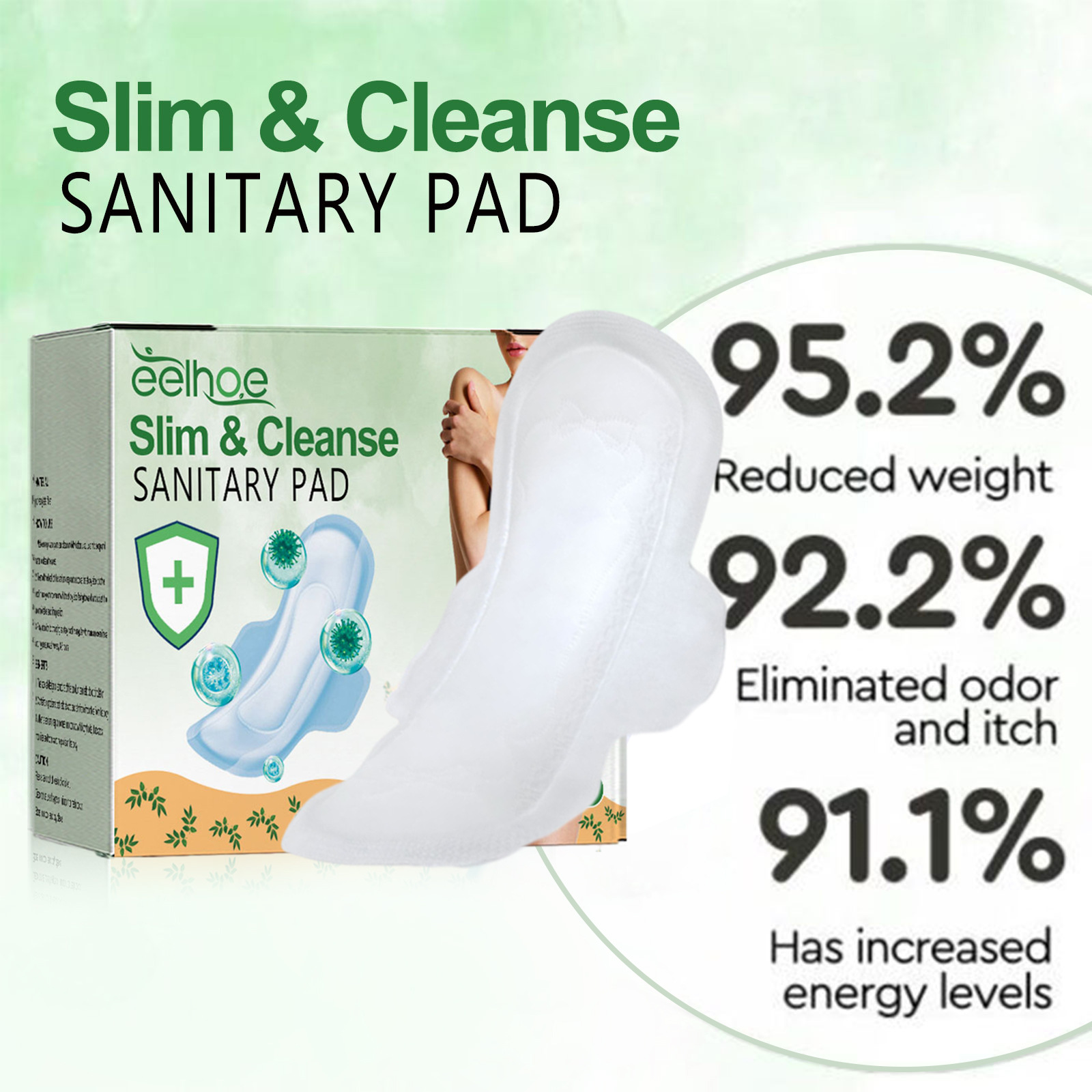 EELHOE Slim čisticí hygienické vložky pro studentky a dívky, tenké, pohodlné, prodyšné a nepropustné pro menstruační..._voghion.com