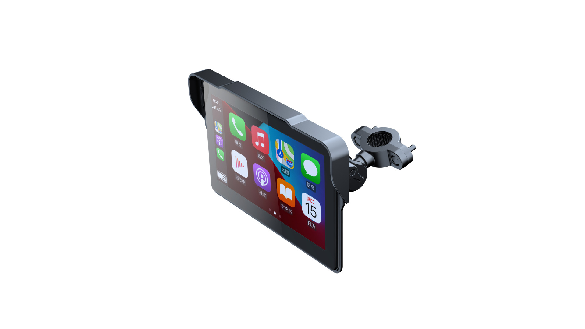 Motorcycle 7inch Cayplay Dual Recording Car Recorder Auto Bluetooth Player Pnd Hands-Free Fm Display