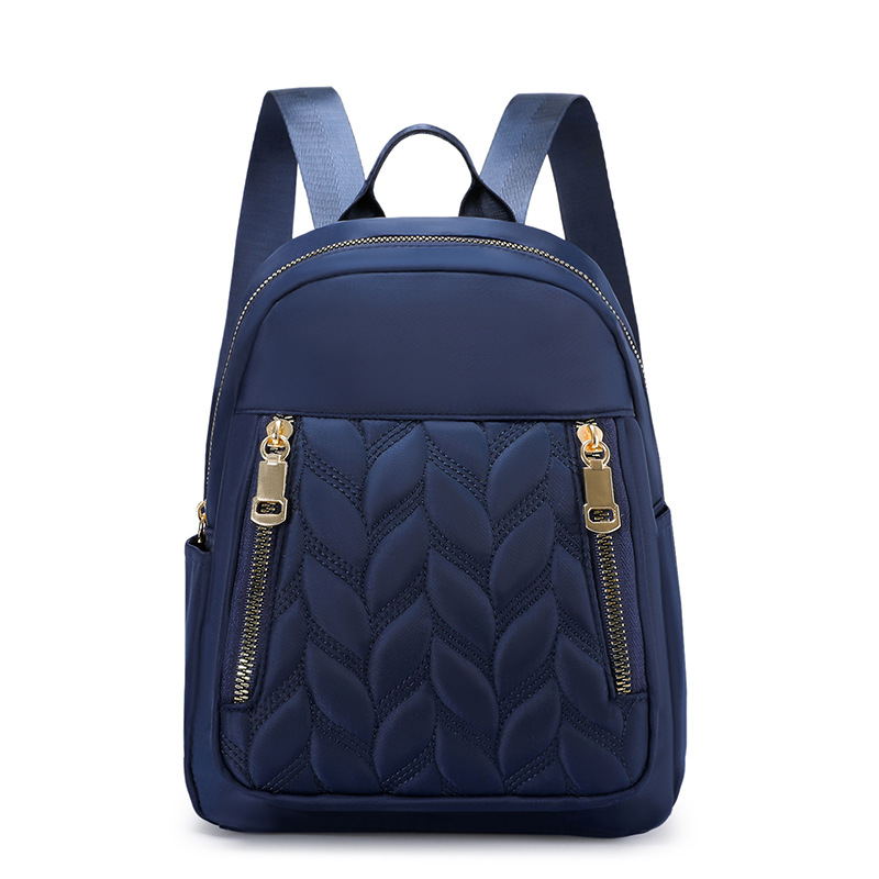 Mochila de moda transfronteriza para mujer, nueva mochila casual de rombo simple, bolsa de tela de color sólido de tendencia coreana al por mayor